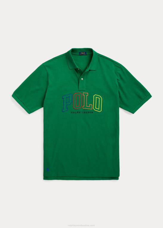 primær grøn Mænd Ralph Lauren logo mesh poloshirt Z426B1637