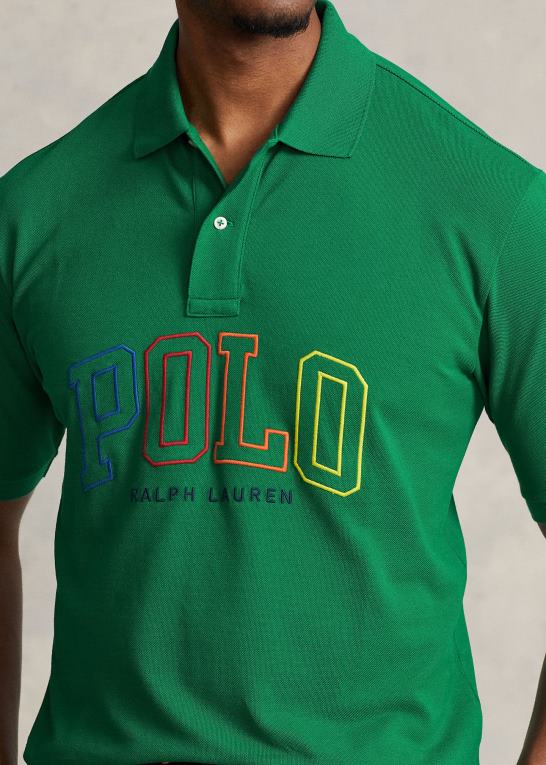 primær grøn Mænd Ralph Lauren logo mesh poloshirt Z426B1637