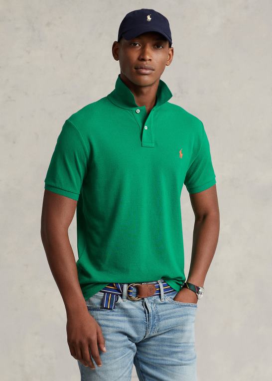 primær grøn Mænd Ralph Lauren slim fit mesh ny poloshirt Z426B28