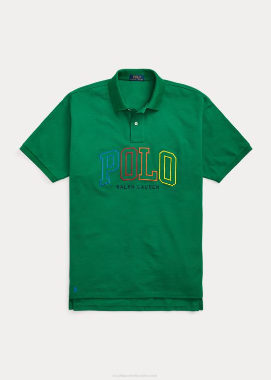 primær grøn Mænd Ralph Lauren stor pasform logo mesh poloshirt Z426B708
