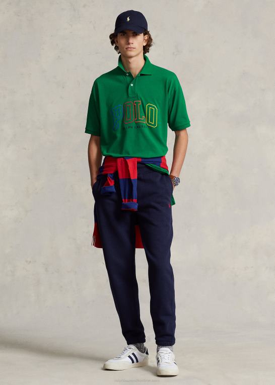primær grøn Mænd Ralph Lauren stor pasform logo mesh poloshirt Z426B708