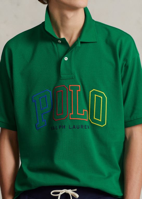 primær grøn Mænd Ralph Lauren stor pasform logo mesh poloshirt Z426B708