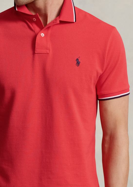 røde rev Mænd Ralph Lauren klassisk pasform mesh poloshirt Z426B585