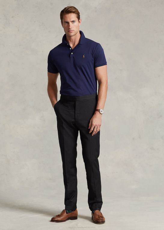 raffineret flåde Mænd Ralph Lauren blød bomulds poloshirt - alle passer Z426B188