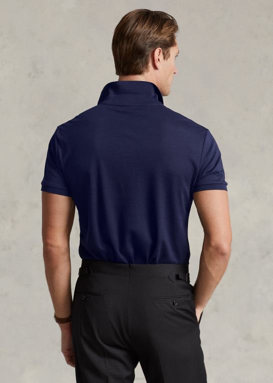 raffineret flåde Mænd Ralph Lauren blød bomulds poloshirt - alle passer Z426B188