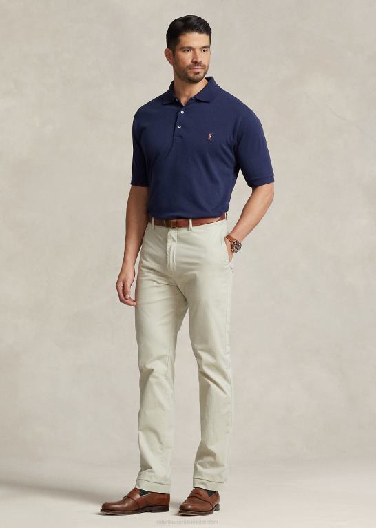 raffineret flåde Mænd Ralph Lauren blød poloshirt i bomuld Z426B1541