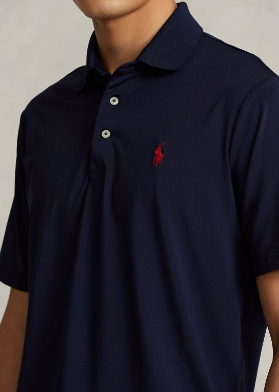 raffineret flåde Mænd Ralph Lauren klassisk pasform ydeevne poloshirt Z426B359