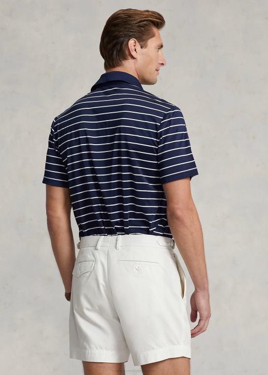 raffineret marineblå/hvid Mænd Ralph Lauren klassisk pasform ydeevne poloshirt Z426B682