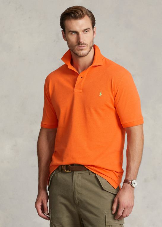 resort orange Mænd Ralph Lauren den ikoniske mesh poloshirt Z426B1823