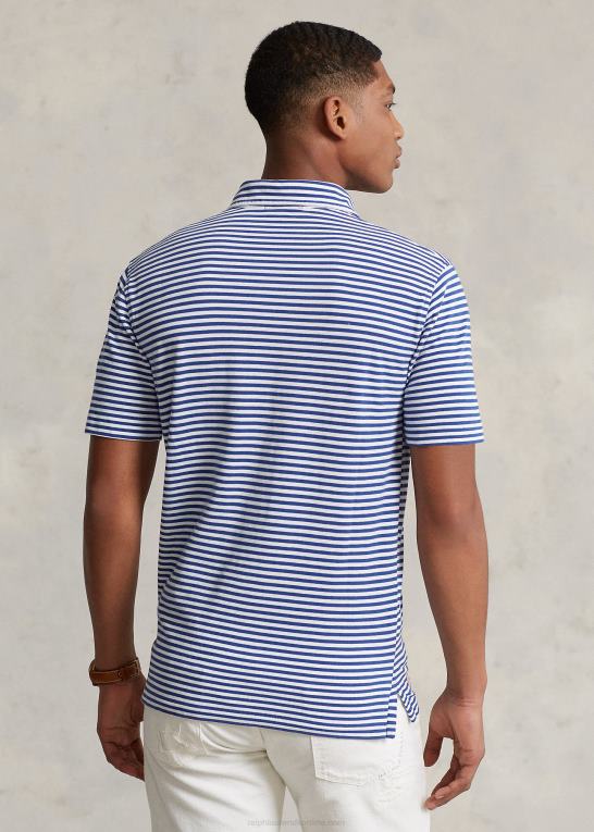 royal navy/hvid Mænd Ralph Lauren klassisk pasform fjervægt polo i mesh Z426B700