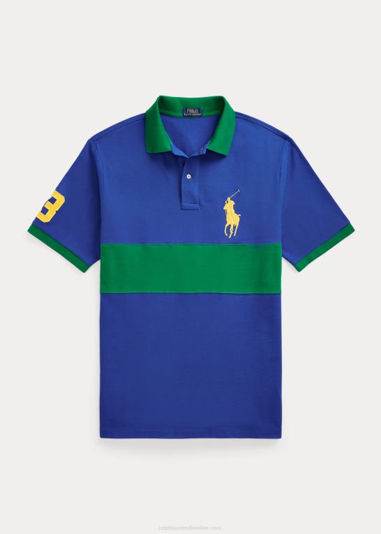 safir/primær grøn Mænd Ralph Lauren stor pony mesh poloshirt Z426B1631
