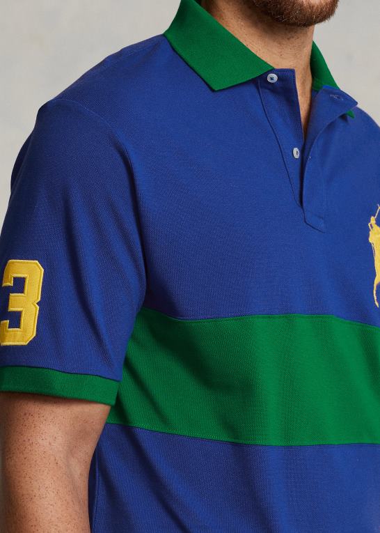 safir/primær grøn Mænd Ralph Lauren stor pony mesh poloshirt Z426B1631