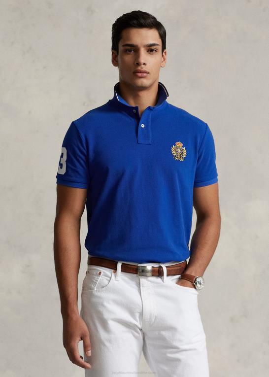 safir stjerne Mænd Ralph Lauren klassisk pasform polo crest mesh poloshirt Z426B650