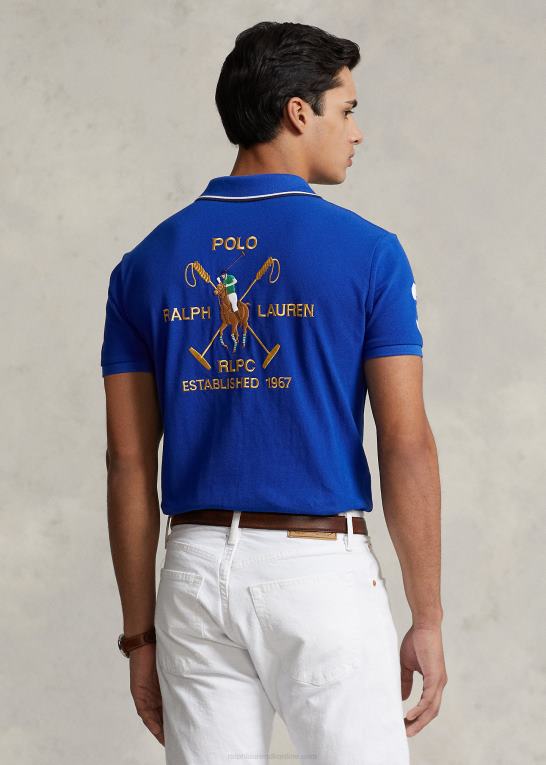 safir stjerne Mænd Ralph Lauren klassisk pasform polo crest mesh poloshirt Z426B650
