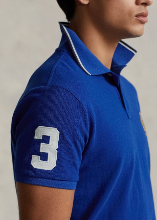 safir stjerne Mænd Ralph Lauren klassisk pasform polo crest mesh poloshirt Z426B650