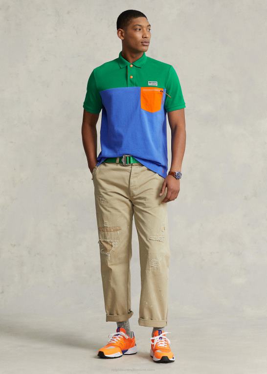 safir stjerne multi Mænd Ralph Lauren klassisk pasform mesh utility poloshirt Z426B8454
