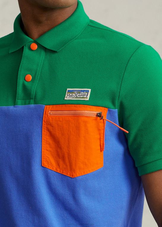 safir stjerne multi Mænd Ralph Lauren klassisk pasform mesh utility poloshirt Z426B8454