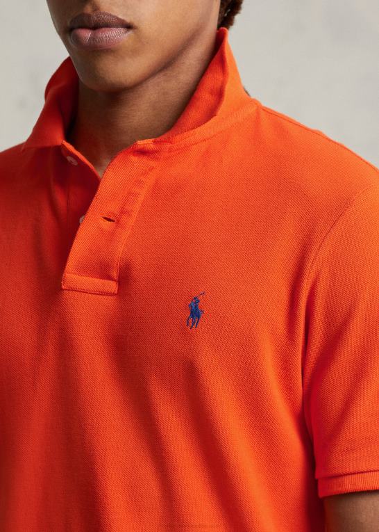 sejler orange/kongelig Mænd Ralph Lauren slim fit mesh poloshirt Z426B8360
