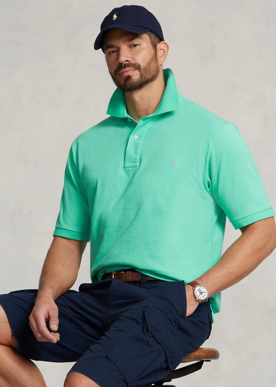 solnedgang grøn Mænd Ralph Lauren den ikoniske mesh poloshirt Z426B1824