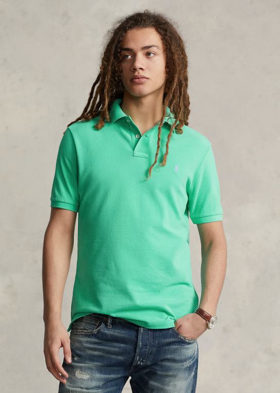 solnedgang grøn Mænd Ralph Lauren slim fit mesh behagelig poloshirt Z426B20