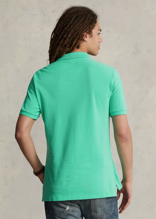 solnedgang grøn Mænd Ralph Lauren slim fit mesh behagelig poloshirt Z426B20