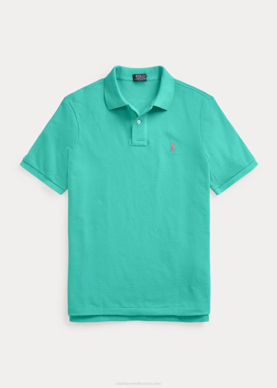 solnedgang grøn/pink Mænd Ralph Lauren slim fit mesh behagelig poloshirt Z426B21