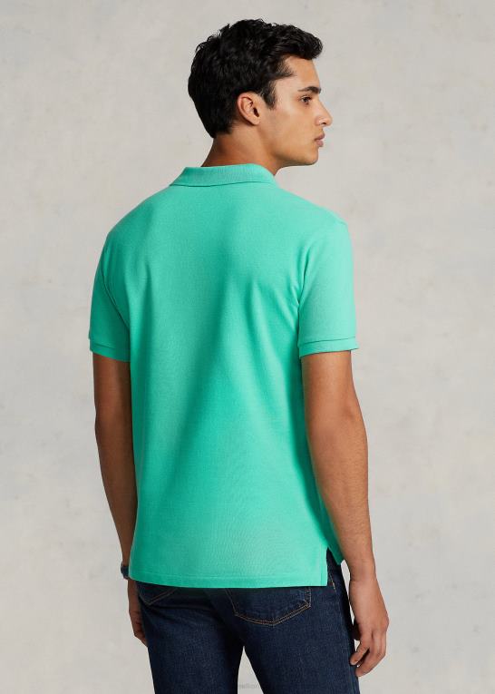 solnedgang grøn/pink Mænd Ralph Lauren slim fit mesh behagelig poloshirt Z426B21