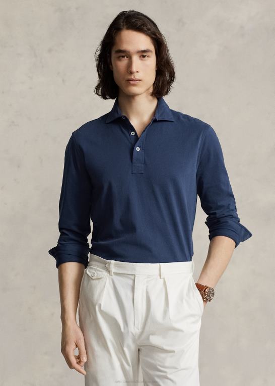 sommer flåde Mænd Ralph Lauren custom slim fit jersey poloshirt Z426B1123