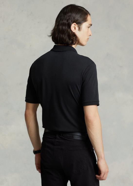 sort Mænd Ralph Lauren blød bomulds poloshirt - alle passer Z426B195