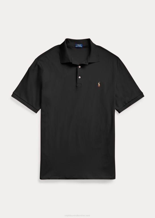 sort Mænd Ralph Lauren blød poloshirt i bomuld Z426B1534