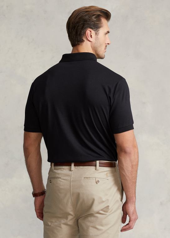 sort Mænd Ralph Lauren blød poloshirt i bomuld Z426B1534