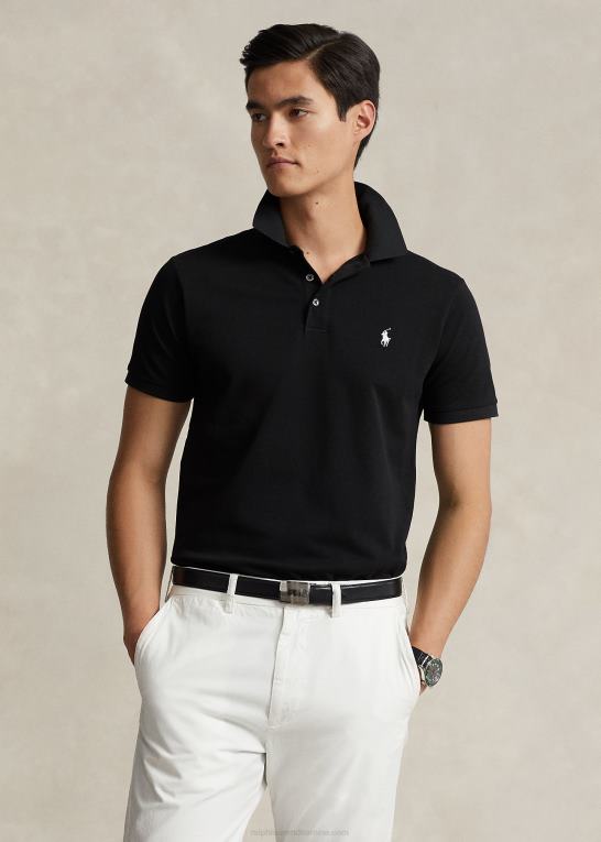 sort Mænd Ralph Lauren brugerdefineret slim fit poloshirt i stretch mesh Z426B525