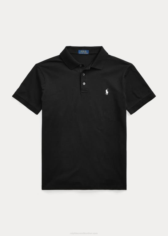 sort Mænd Ralph Lauren brugerdefineret slim fit poloshirt i stretch mesh Z426B525