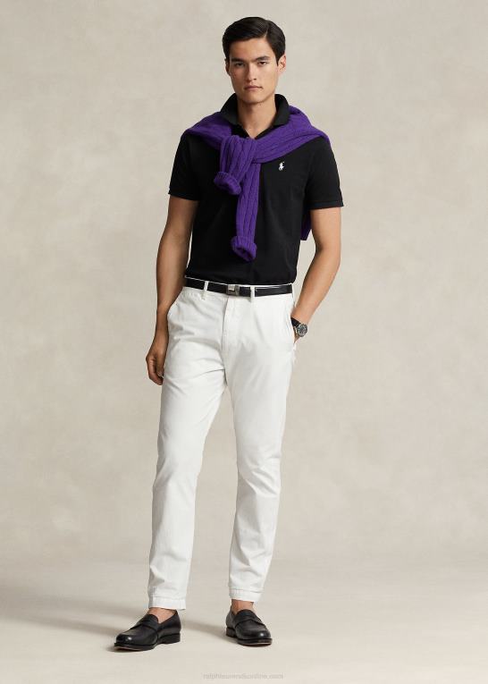 sort Mænd Ralph Lauren brugerdefineret slim fit poloshirt i stretch mesh Z426B525