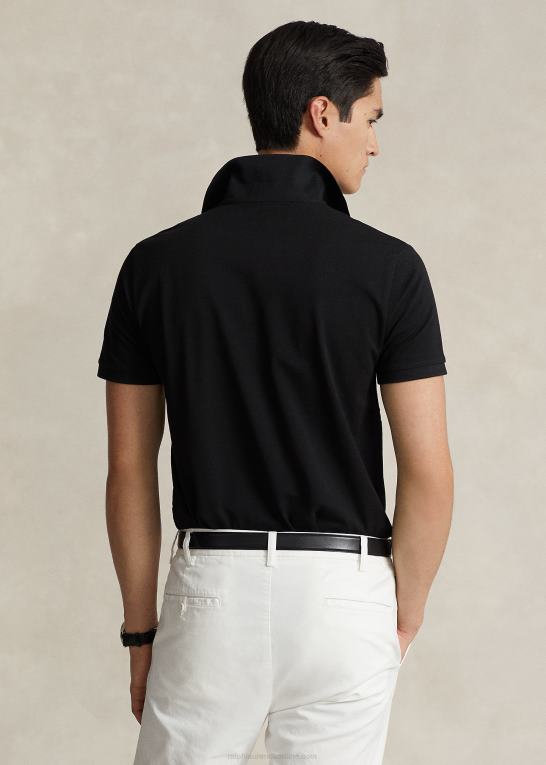 sort Mænd Ralph Lauren brugerdefineret slim fit poloshirt i stretch mesh Z426B525