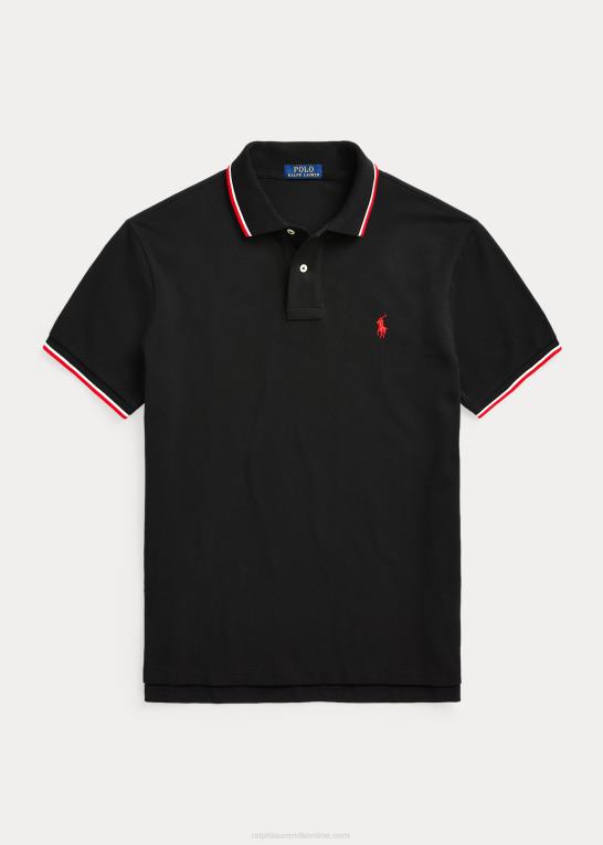sort Mænd Ralph Lauren klassisk pasform mesh poloshirt Z426B586