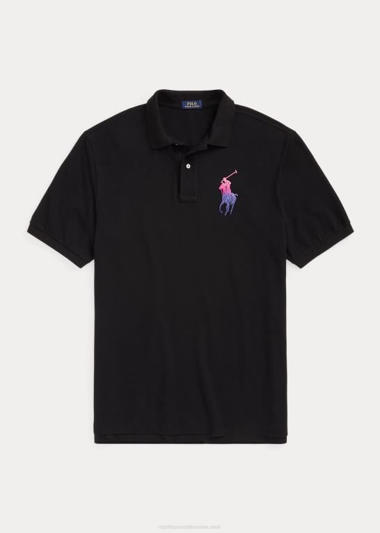 sort Mænd Ralph Lauren ombre big pony mesh poloshirt Z426B1803