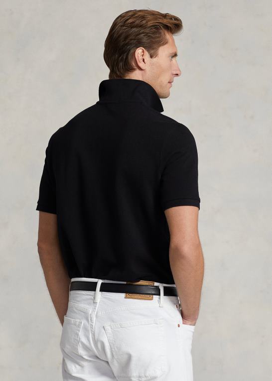 sort/rød Mænd Ralph Lauren slim fit mesh poloshirt Z426B4