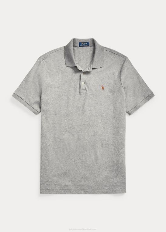stållyng Mænd Ralph Lauren blød bomulds poloshirt - alle passer Z426B194