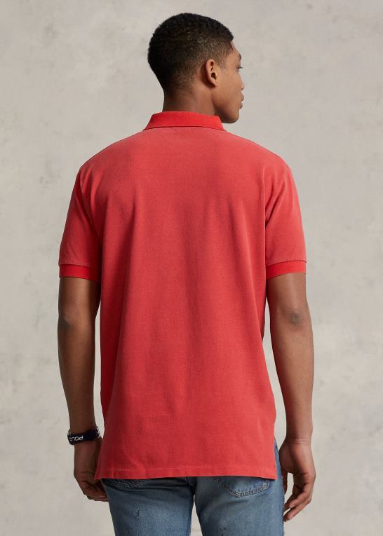 stolpe rød Mænd Ralph Lauren original pasform mesh poloshirt Z426B875