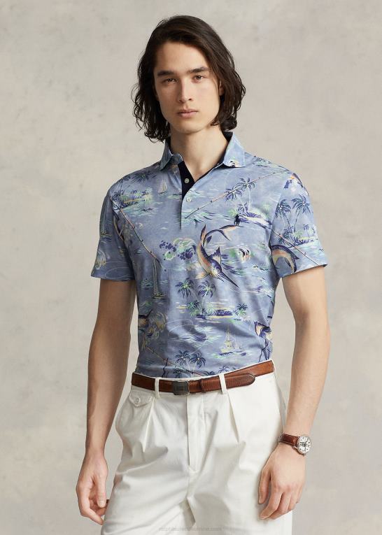 strand marlin Mænd Ralph Lauren brugerdefineret slim fit performance poloshirt Z426B612