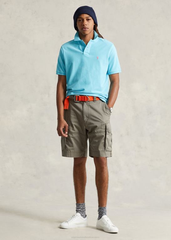 turkis nova Mænd Ralph Lauren slim fit mesh mode poloshirt Z426B17