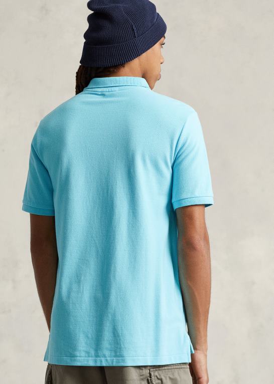 turkis nova Mænd Ralph Lauren slim fit mesh mode poloshirt Z426B17