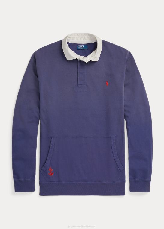 bådehus flåde Mænd Ralph Lauren rugbytrøje i jersey med flagpatch Z426B1652