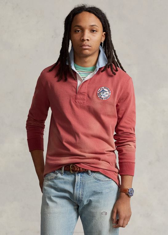 chili peber Mænd Ralph Lauren klassisk pasform jersey rugby skjorte Z426B1172