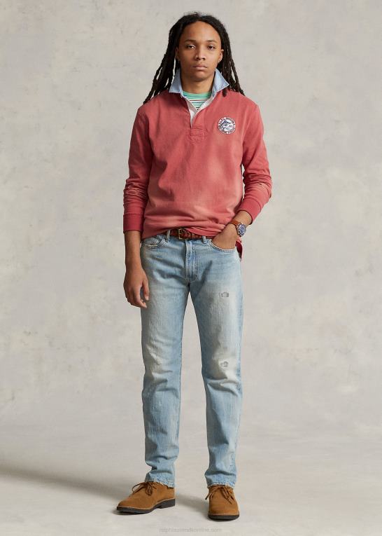 chili peber Mænd Ralph Lauren klassisk pasform jersey rugby skjorte Z426B1172