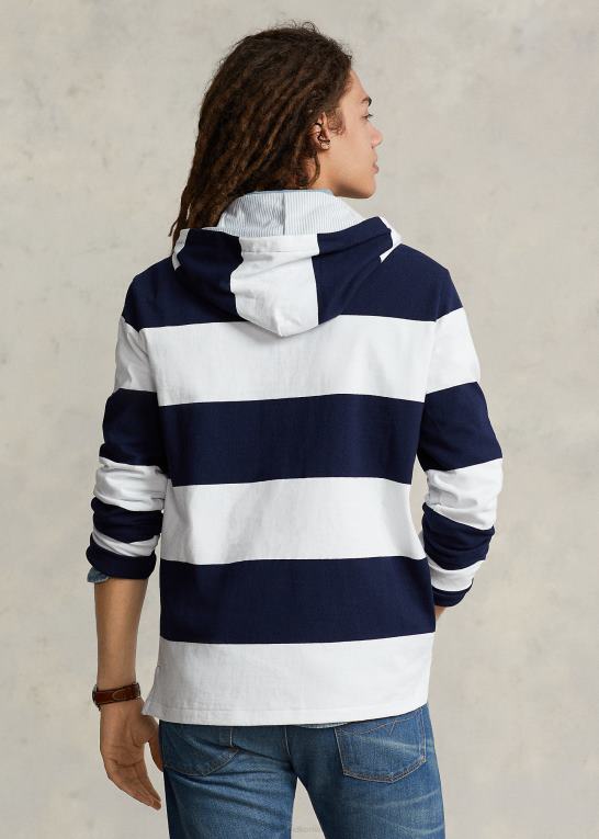 krydstogt marine/hvid Mænd Ralph Lauren rugbytrøje med hætte i polo bear jersey Z426B665