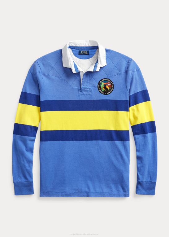 maidstone blå multi Mænd Ralph Lauren klassisk pasform stribet jersey rugby skjorte Z426B638