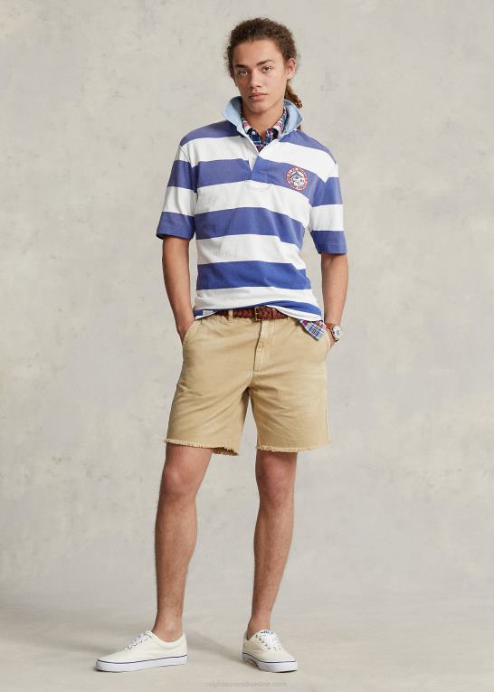 royal navy/dækvask hvid Mænd Ralph Lauren klassisk pasform stribet jersey rugby skjorte Z426B831