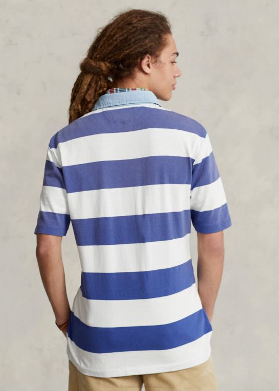 royal navy/dækvask hvid Mænd Ralph Lauren klassisk pasform stribet jersey rugby skjorte Z426B831